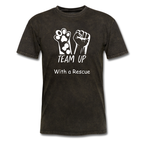 Team Up with a Rescue Men's T-Shirt - mineral black