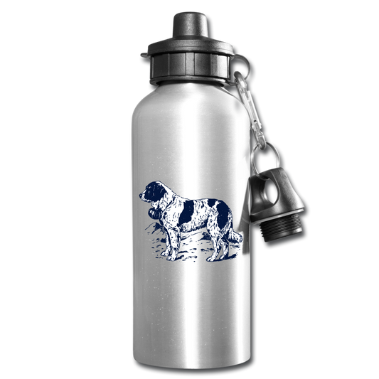 St. Bernard Lovers Water Bottle - silver