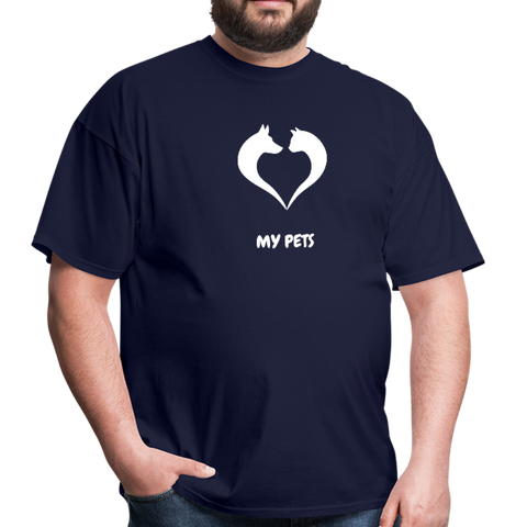 Image of Love my pets - Men's T-Shirt - navy