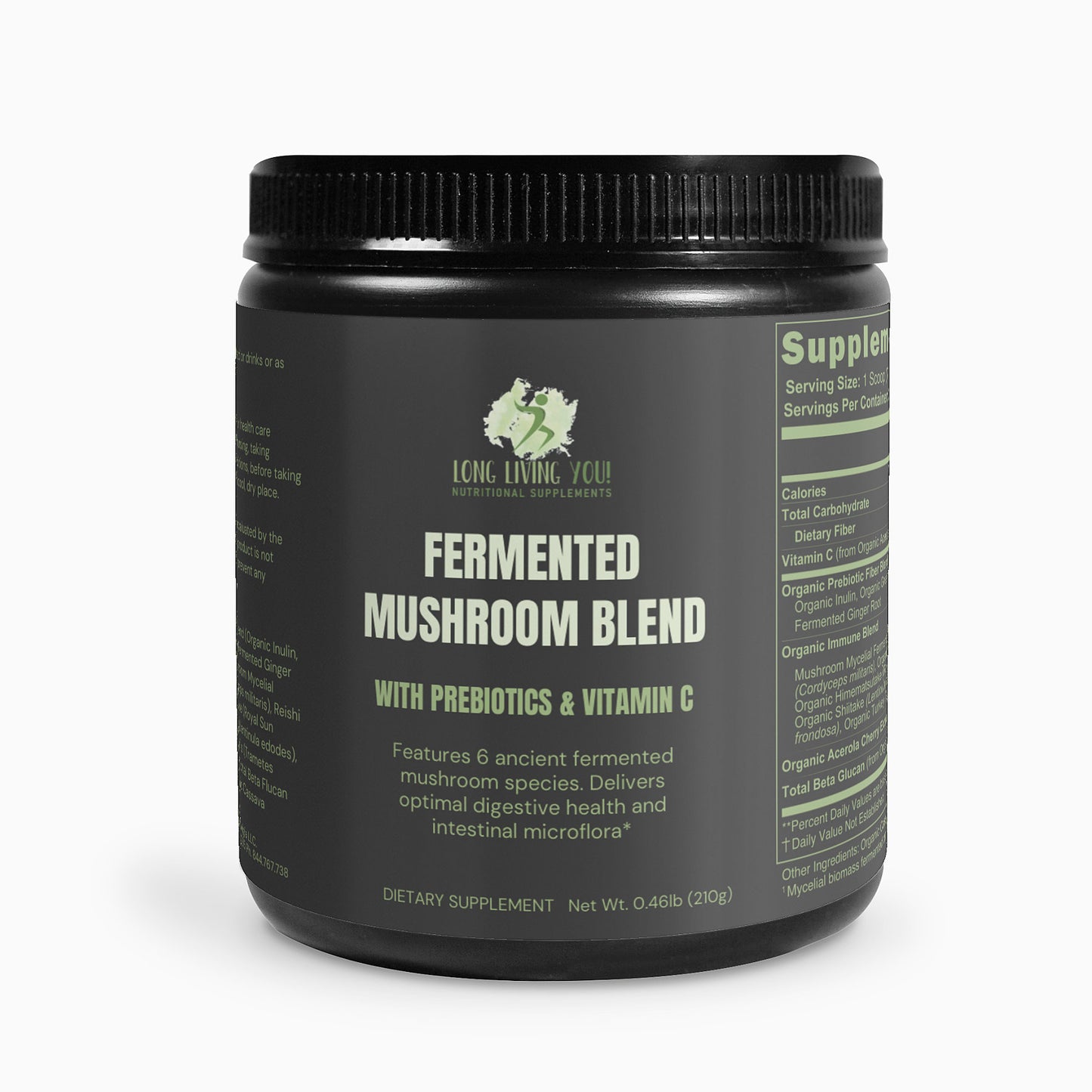 ***BEST SELLER*** Full Spectrum Fermented Mushroom 6 Blend with Prebiotics and Vitamin C