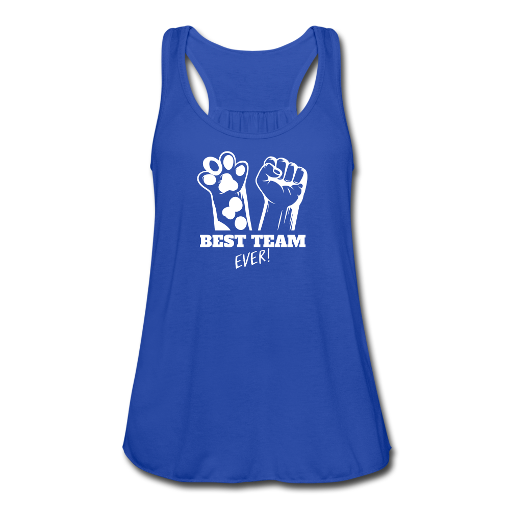 Best Team Ever Women's Flowy Tank Top by Bella - royal blue
