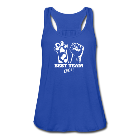Image of Best Team Ever Women's Flowy Tank Top by Bella - royal blue