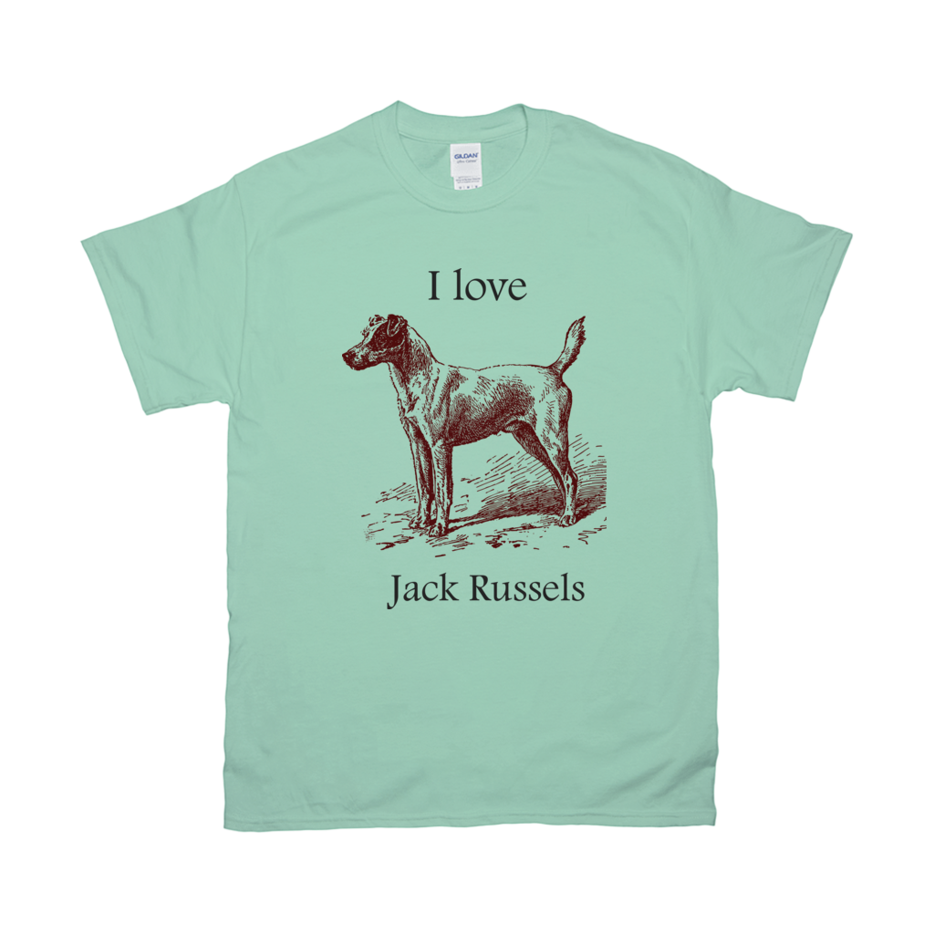 I love Jack Russels Vintage Drawing in T-Shirts