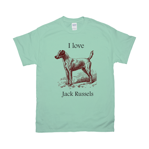 Image of I love Jack Russels Vintage Drawing in T-Shirts