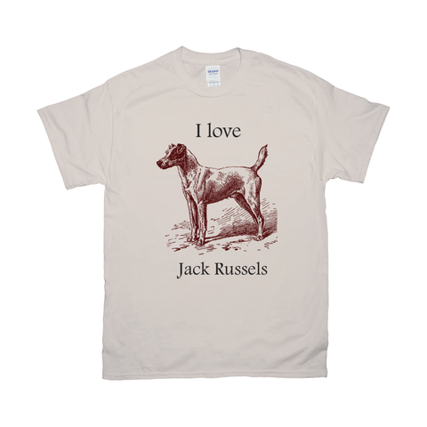 Image of I love Jack Russels Vintage Drawing in T-Shirts