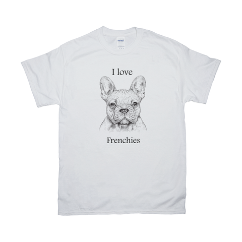 Image of I love Frenchies T-Shirts 100% Cotton