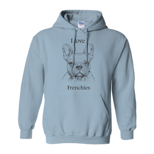 I love Frenchies Hoodies (No-Zip/Pullover)