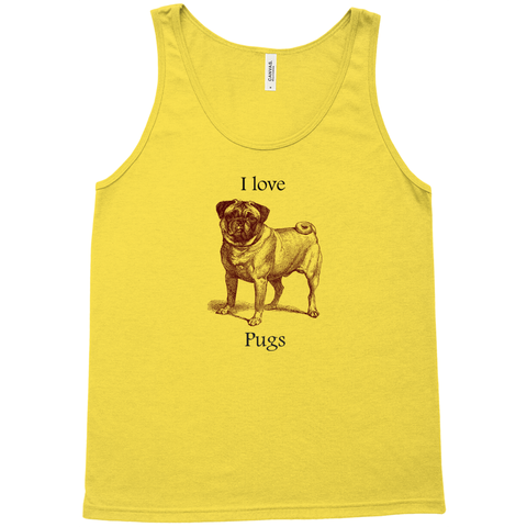 Image of I love Pugs Tank Tops (unisex)