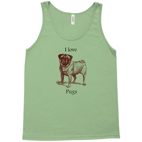 Image of I love Pugs Tank Tops (unisex)