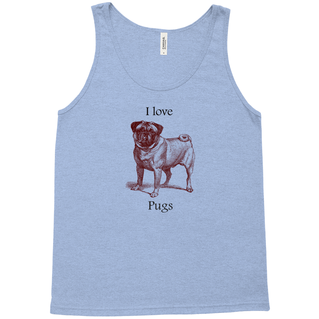 I love Pugs Tank Tops (unisex)