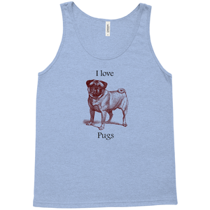 I love Pugs Tank Tops (unisex)