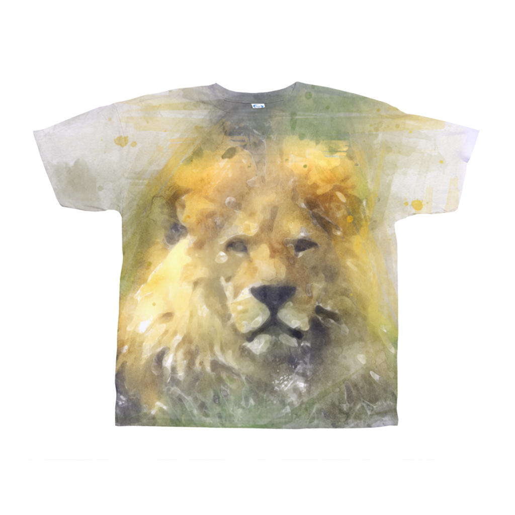 Lion and Giraffe All-Over Print T-Shirts