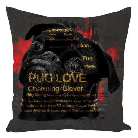 Image of Pug Throw Pillows