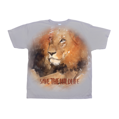 Image of Save the Wild Life - Lion Water Color Print Shirt All-Over Print T-Shirts