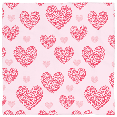 Image of Pet Bandanas- Pink Heart Print