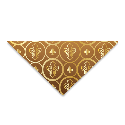 Image of Pet Bandanas- Gold Pattern Design