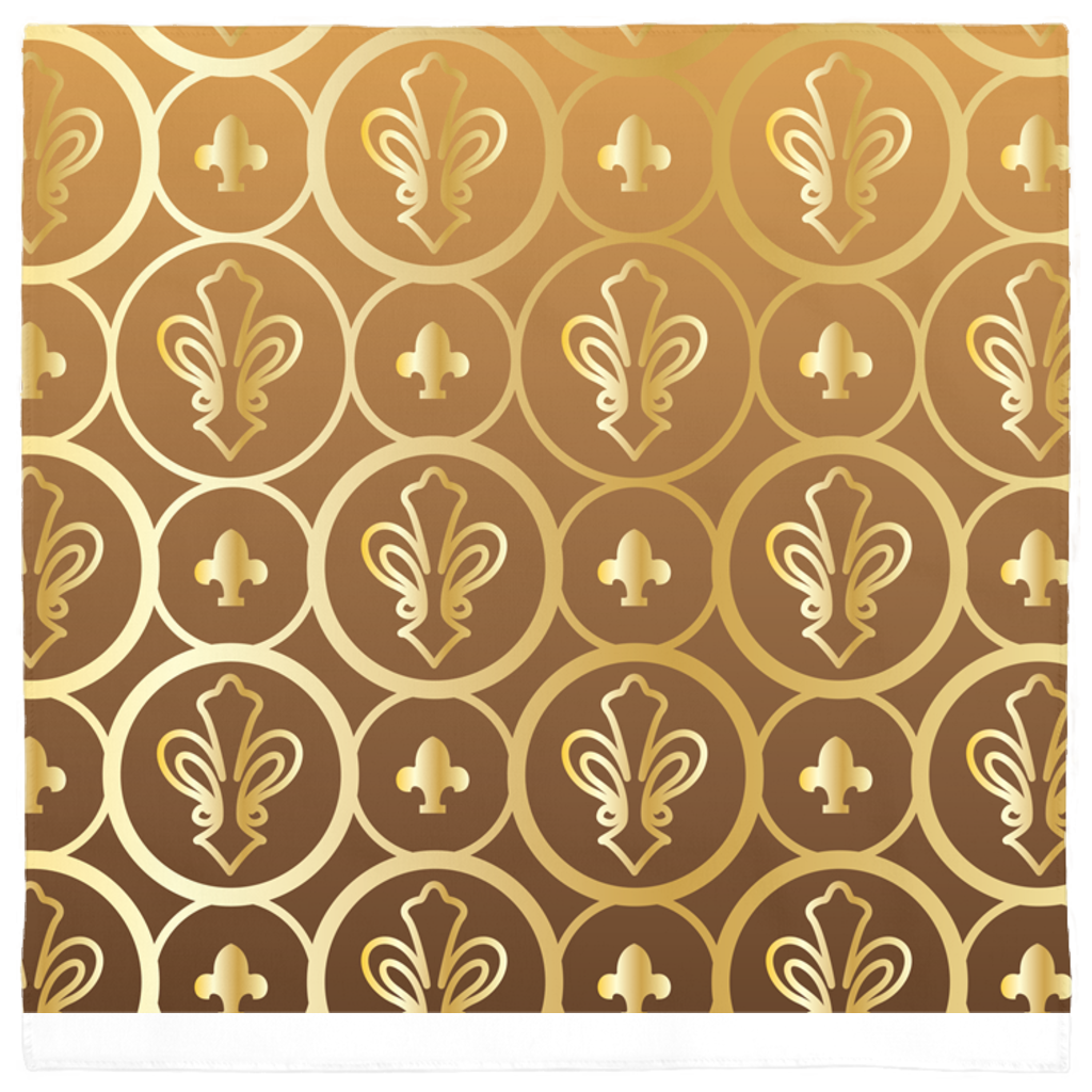 Pet Bandanas- Gold Pattern Design