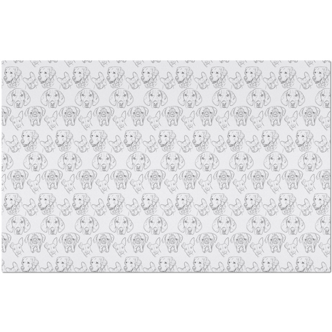 Image of Placemat with Dog Drawing Design
