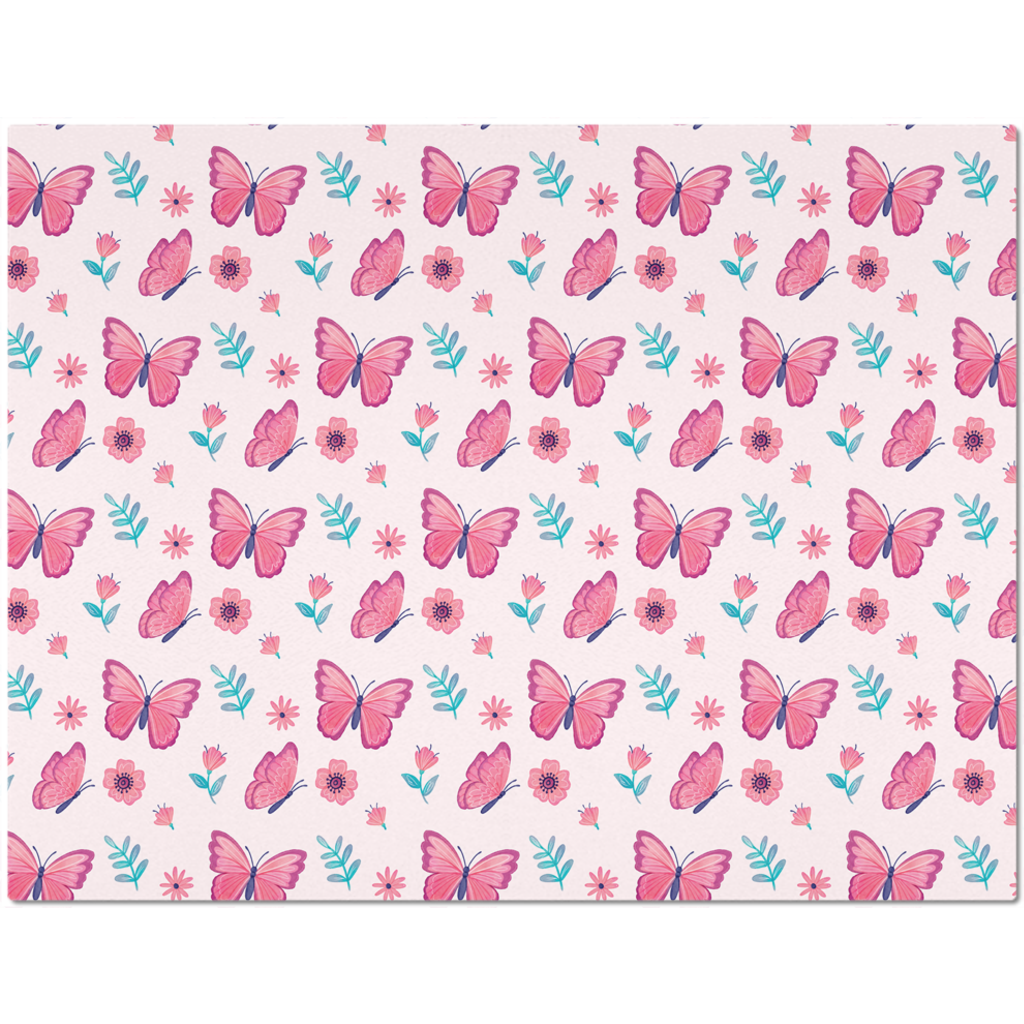 Placemat with Pink Butterfly Design