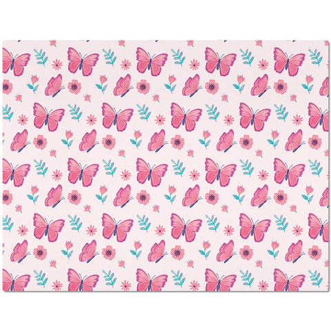 Image of Placemat with Pink Butterfly Design