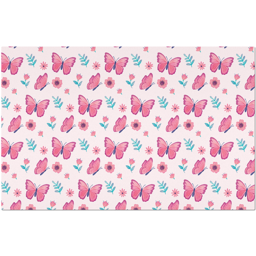 Placemat with Pink Butterfly Design