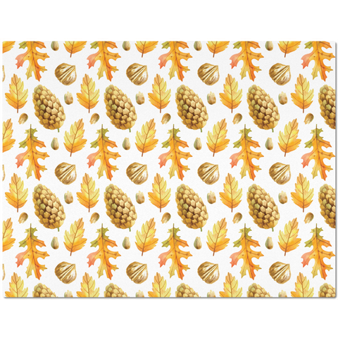 Image of Pine cones and Dried Leaves- Autumn Inspired Placemat