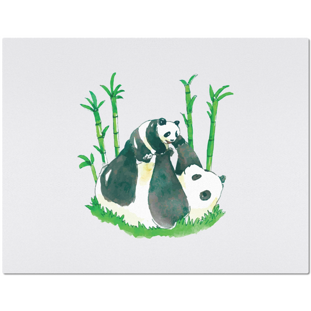 Placemat with Watercolor Panda Design