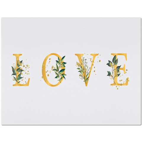 Image of Placemat with Gold LOVE Print