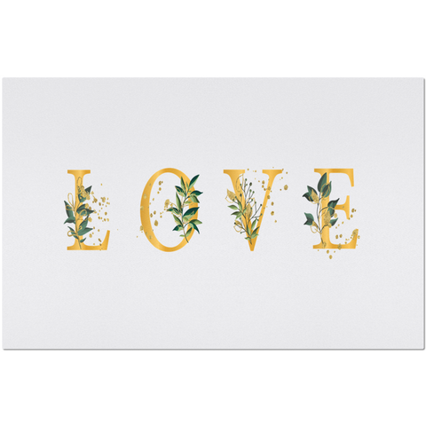 Image of Placemat with Gold LOVE Print