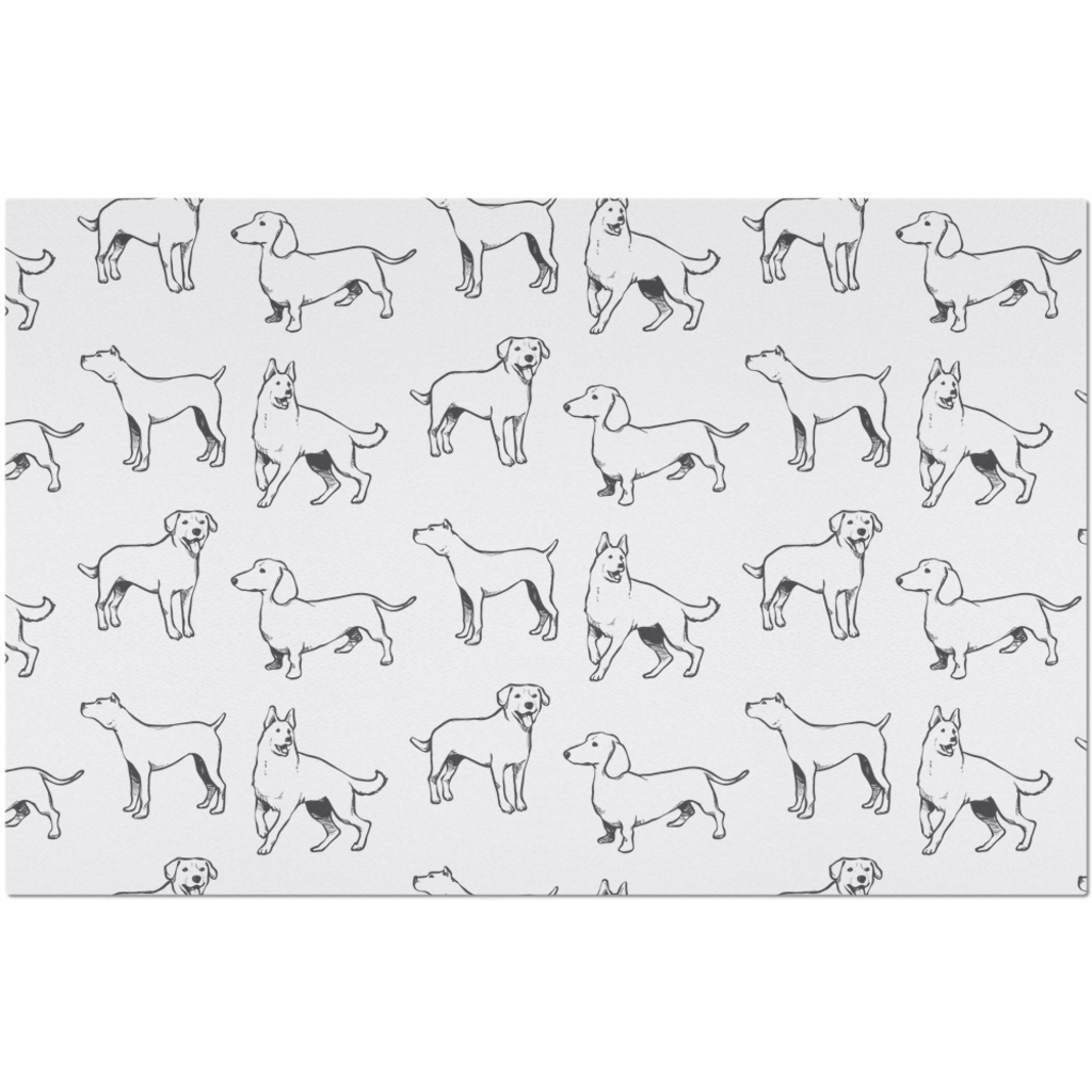 Placemat with Different Dog Breed Pattern
