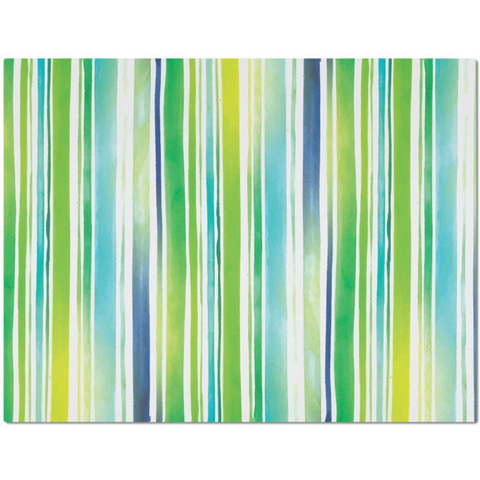 Image of Placemat with Watercolor Stripes Design
