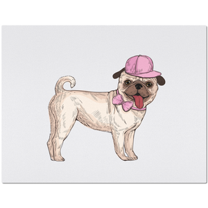 Pug in Pink Design Placemat