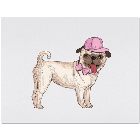 Image of Pug in Pink Design Placemat