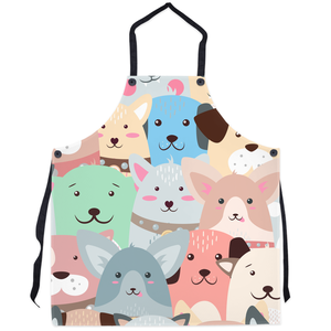 Smiley Dog Faces Aprons - Great  For Doge Lovers.