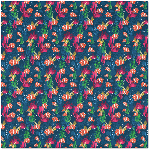 Image of Under Water with Clown Fish Patter Placemat