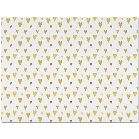 Image of Placemat with Gold Hearts Design