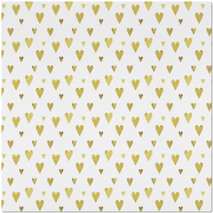 Placemat with Gold Hearts Design