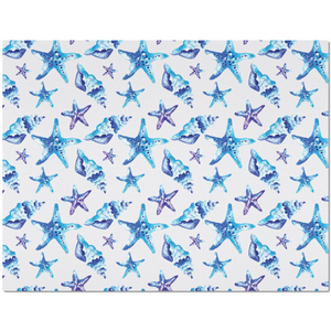 Placemat with Watercolor Shells Design