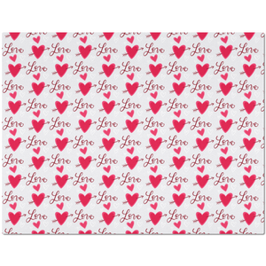 Placemat with Hearts and LOVE Pattern