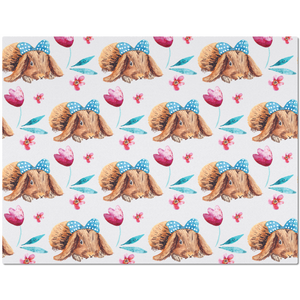 Placemat with Cute Rabbit Design