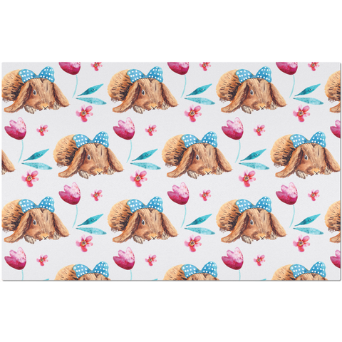 Image of Placemat with Cute Rabbit Design