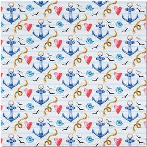 Placemat with Nautical Anchor Pattern