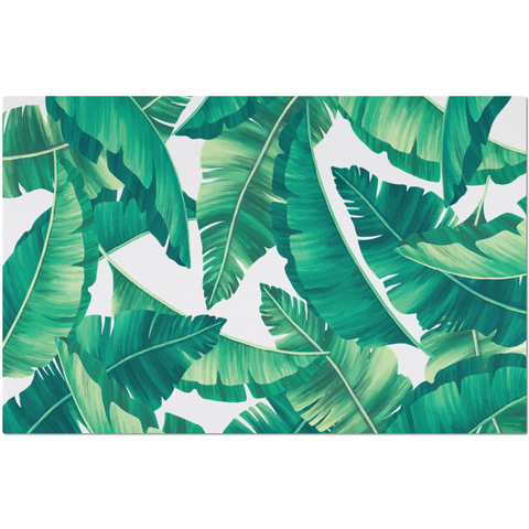 Placemat with Tropical Leaves Design