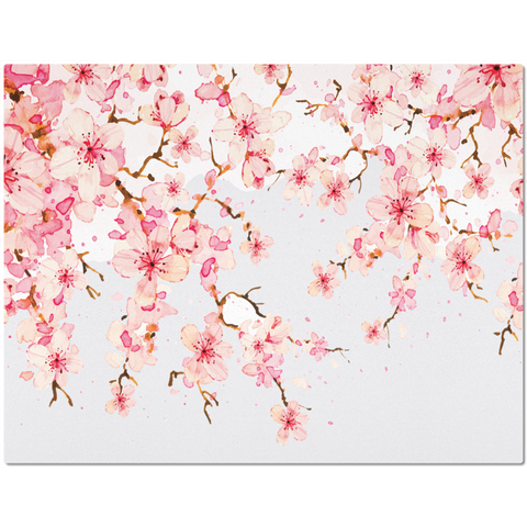 Placemat with Watercolor Cherry Blossom Design