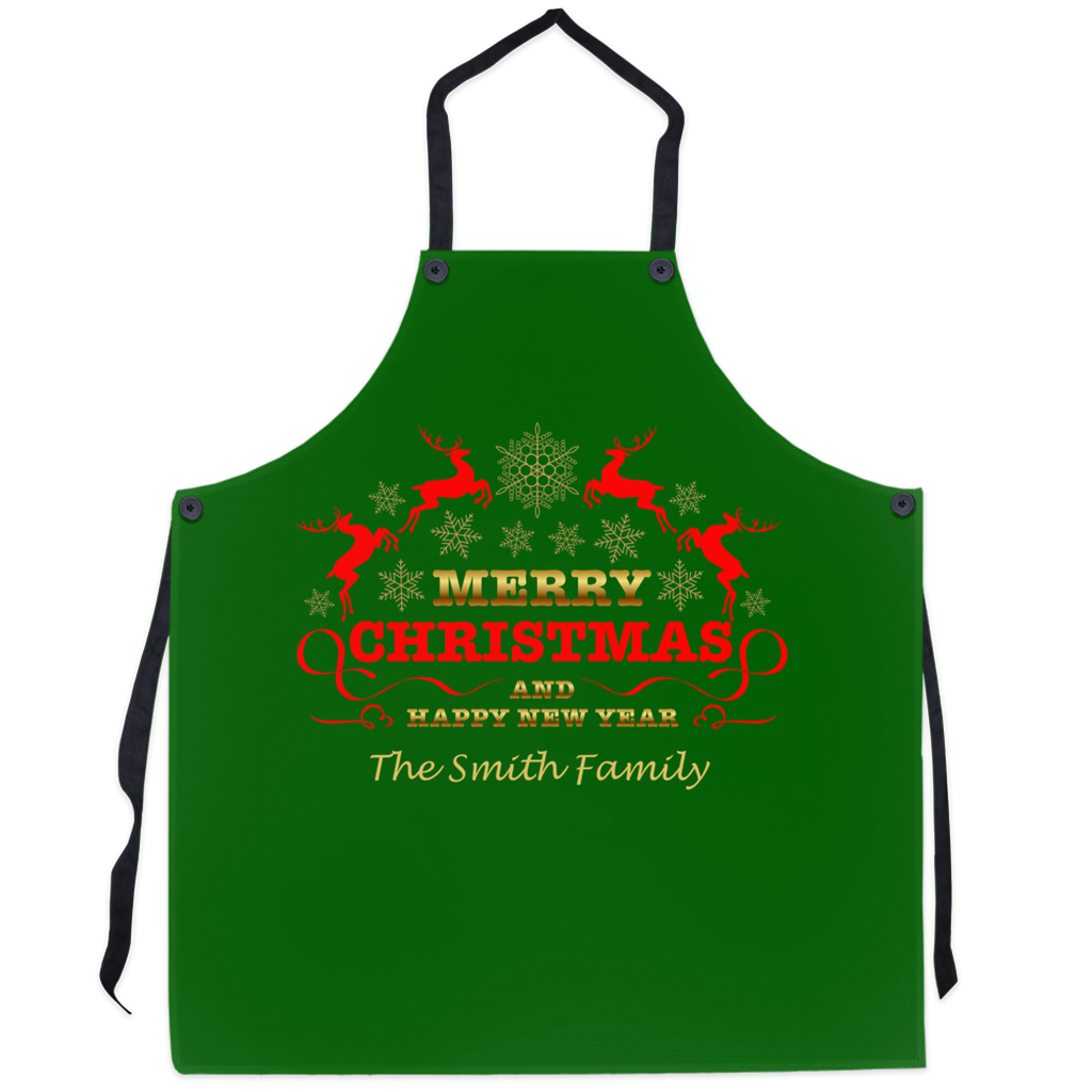 Merry Christmas and Happy New Year Apron