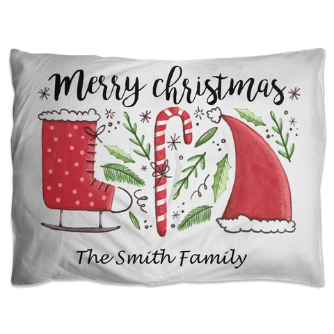 Image of Merry Christmas Pillow Shams - Personalize It!