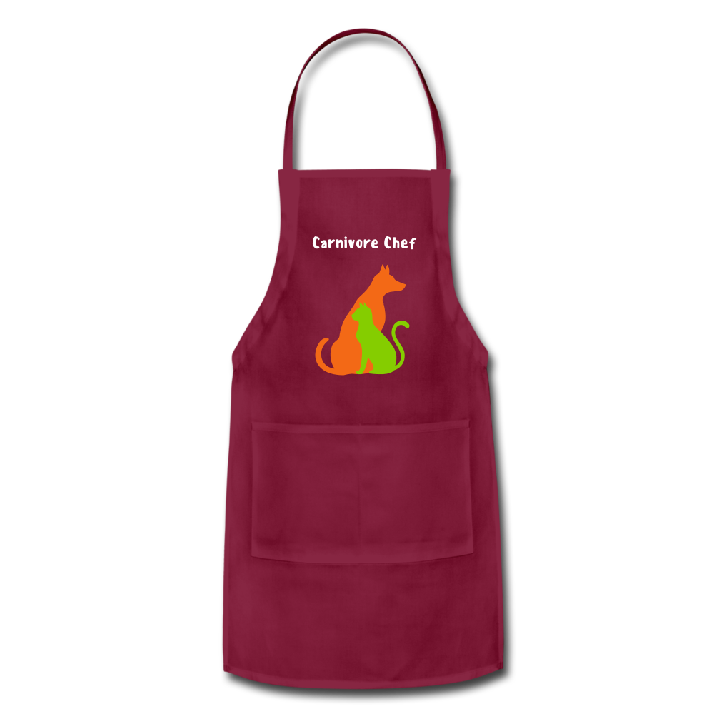 Carnivore Chef Apron - burgundy