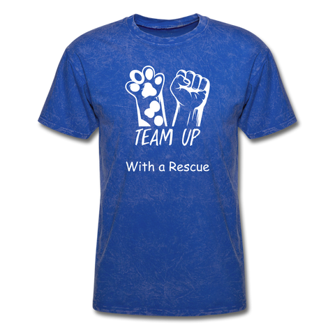 Image of Team Up with a Rescue Men's T-Shirt - mineral royal
