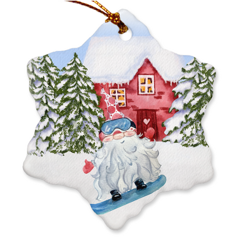 Image of Nordic Gnomes Christmas Porcelain Ornaments