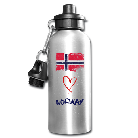 Love Norway Water Bottle - silver